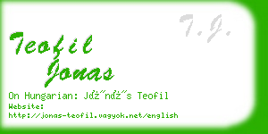 teofil jonas business card