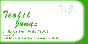 teofil jonas business card